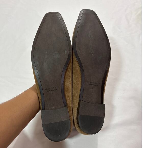 Jack Erwin Womens 9 Morgan Venetain Loafer Office Career Casual Pointed Brown - Picture 4 of 8